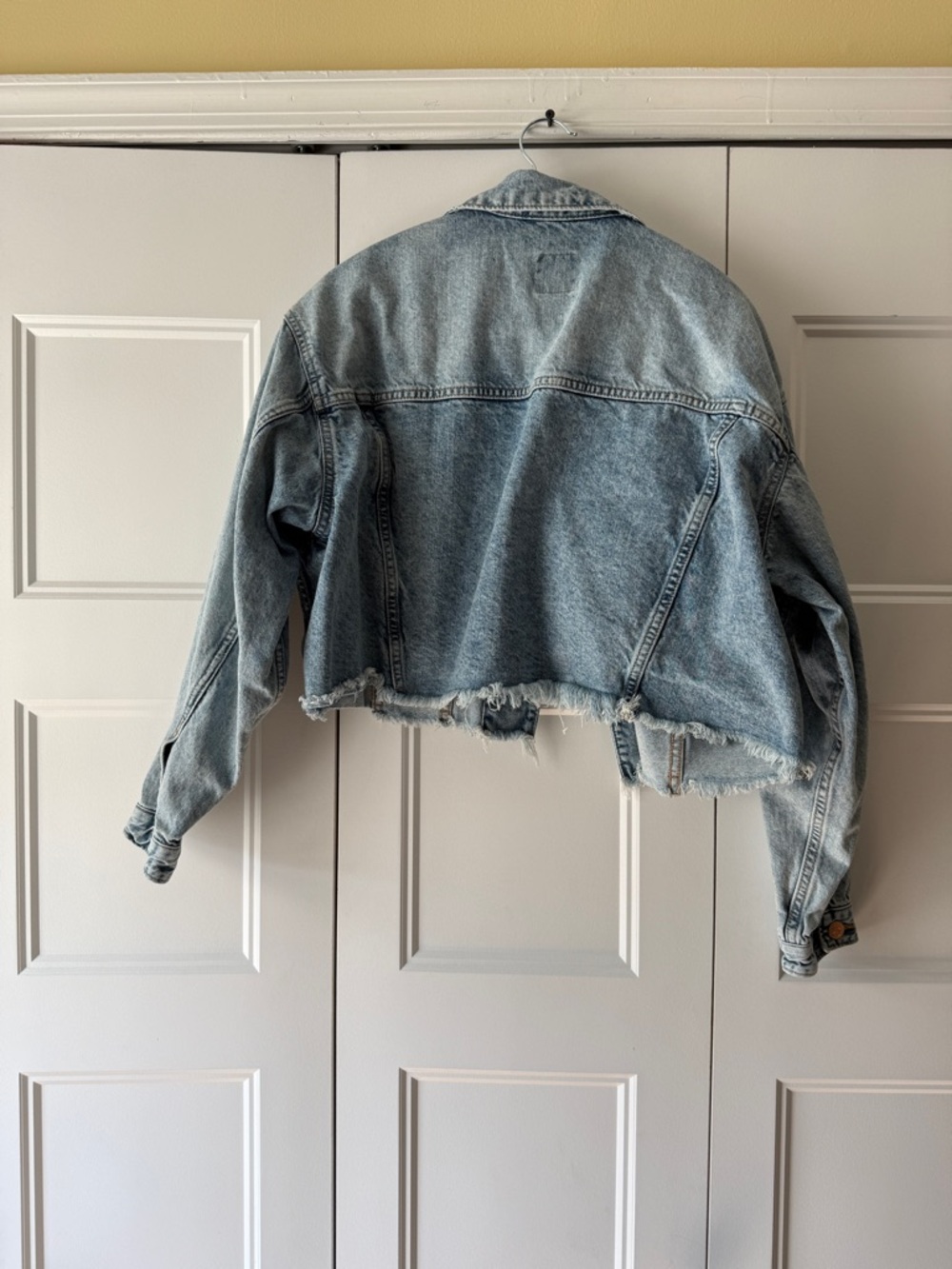 wild fable Light Wash Blue Cropped Denim Jacket - SZ XXS - Picture 4 of 10